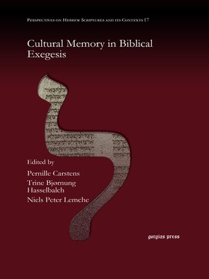 cover image of Cultural Memory in Biblical Exegesis